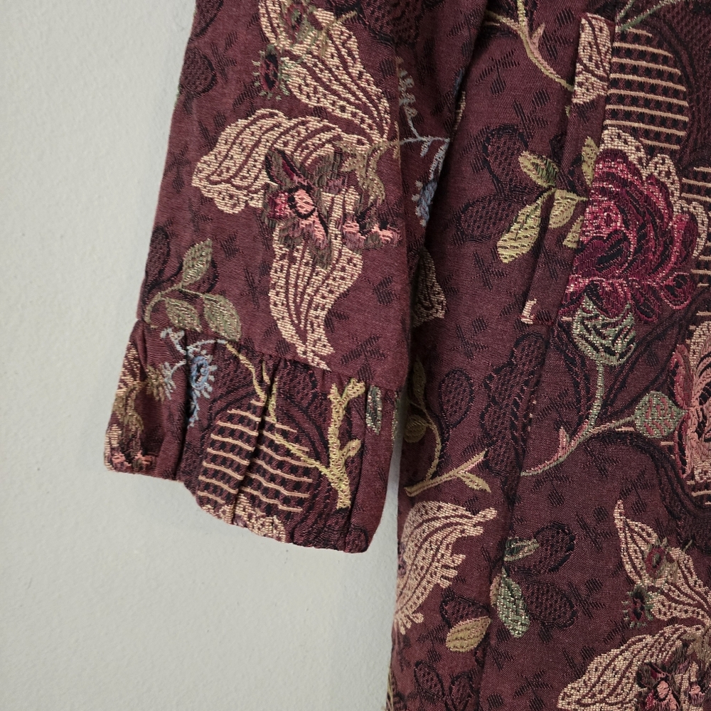 CAbi Womens  Jacobean‎ Floral Brocade Tapestry Coat Size 10  NWOT - Picture 6 of 11